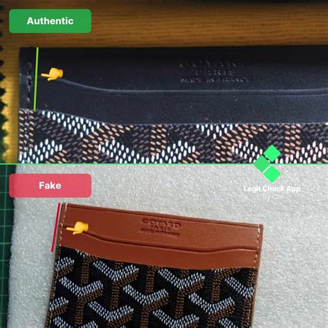 fake goyard card holder vs real|how to authenticate goyard.